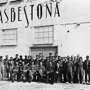Het fabriekspersoneel van Asbestona