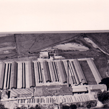       Lucht foto van de Steenfabriek bij Rossum.