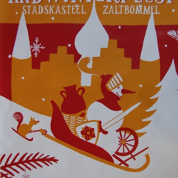 Affiche met  aankondiging Midwinterfeest Stadskasteel Zaltbommel 2016