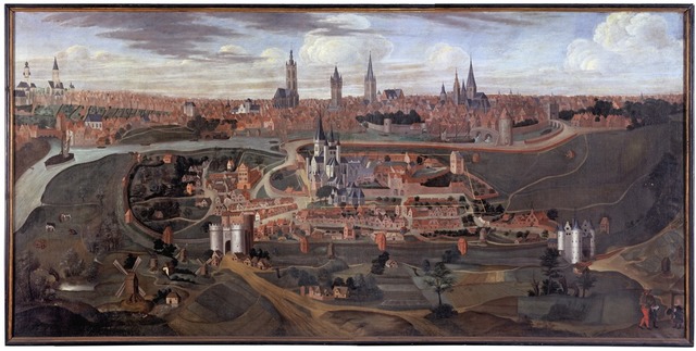 Gezicht op de heerlijkheid Sint-Baafs en de stad Gent
