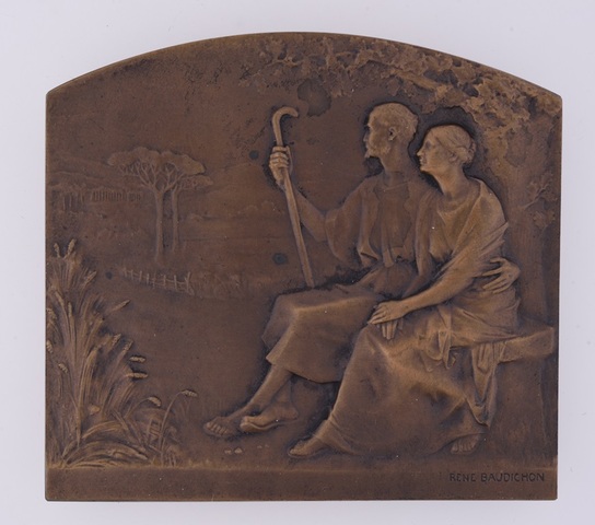 Plaket voor zilveren huwelijksjubileum, z.d. (1903)