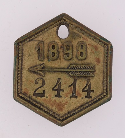 Materiaalpenning nummer 2414, 1898