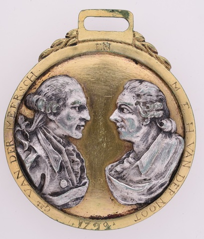 Penning met de bustes van Van der Meersch en Van der Noot, (1790 ?)