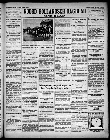 Noord-Hollandsch Dagblad : ons blad 1936-04-28