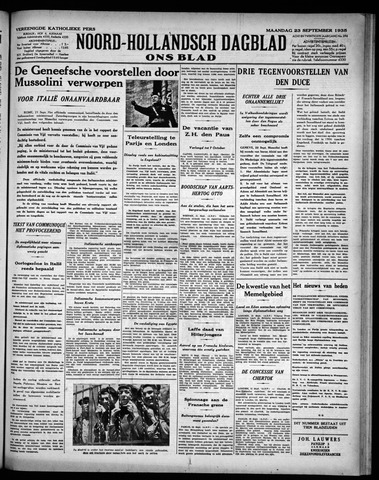 Noord-Hollandsch Dagblad : ons blad 1935-09-23