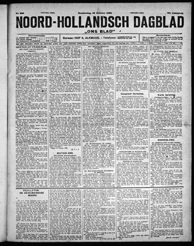 Noord-Hollandsch Dagblad : ons blad 1925-10-15