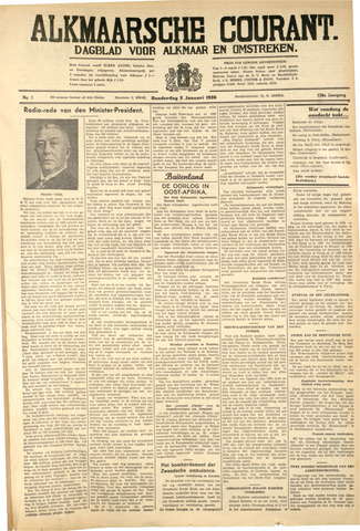 Alkmaarsche Courant 1936