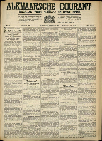 Alkmaarsche Courant 1932-09-01