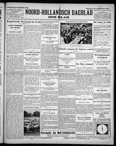 Noord-Hollandsch Dagblad : ons blad 1933-08-25
