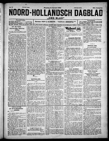 Noord-Hollandsch Dagblad : ons blad 1926-01-18
