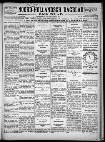 Noord-Hollandsch Dagblad : ons blad 1931-11-12