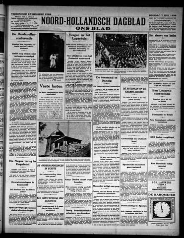 Noord-Hollandsch Dagblad : ons blad 1936-07-07