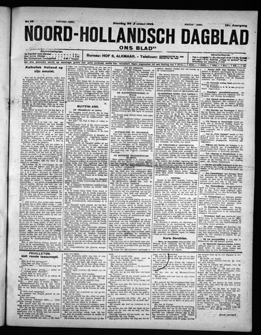Noord-Hollandsch Dagblad : ons blad 1925-01-20