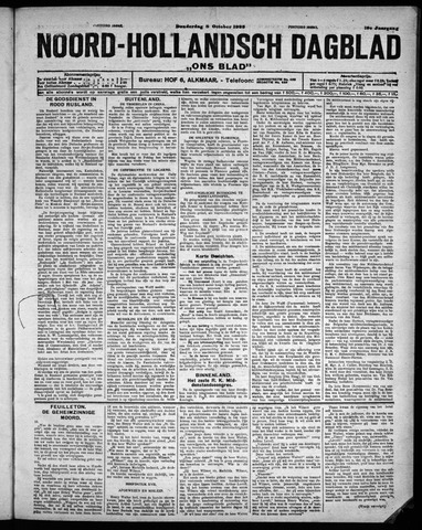 Noord-Hollandsch Dagblad : ons blad 1925-10-08
