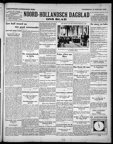 Noord-Hollandsch Dagblad : ons blad 1933-01-19