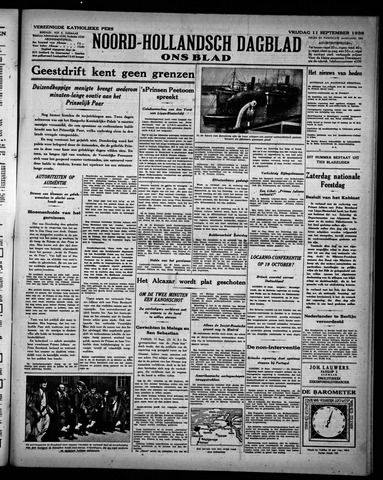 Noord-Hollandsch Dagblad : ons blad 1936-09-11