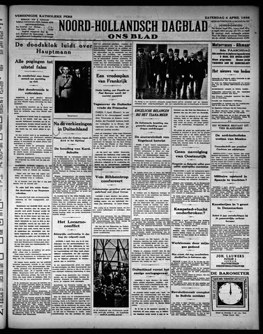 Noord-Hollandsch Dagblad : ons blad 1936-04-04