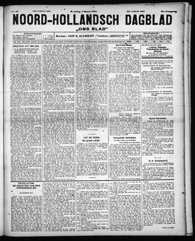 Noord-Hollandsch Dagblad : ons blad 1927-03-07