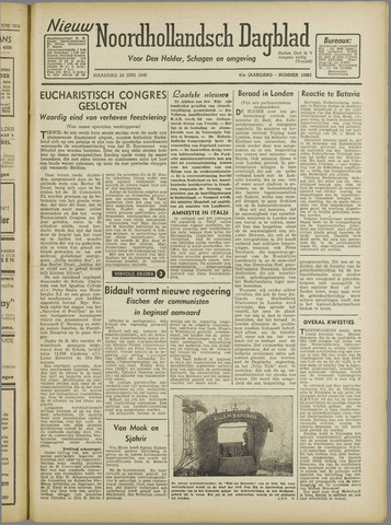 Nieuw Noordhollandsch Dagblad, editie Schagen 1946-06-24