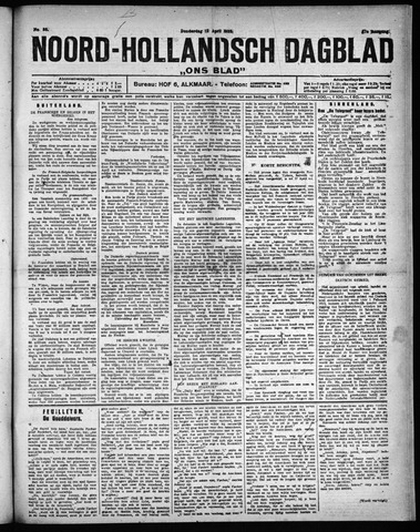 Noord-Hollandsch Dagblad : ons blad 1923-04-12