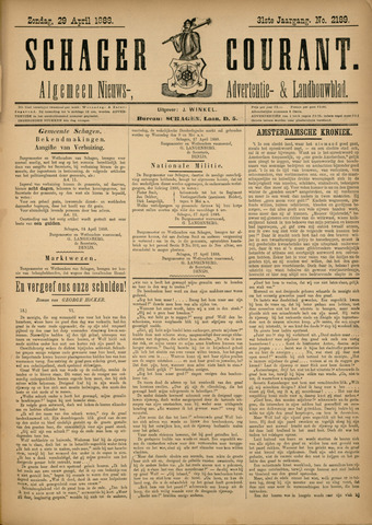 Schager Courant 1888-04-29
