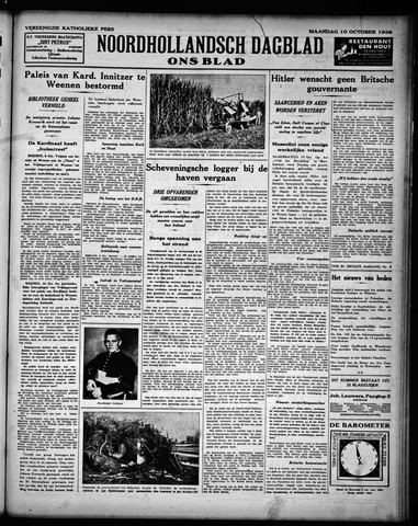 Noord-Hollandsch Dagblad : ons blad 1938-10-10
