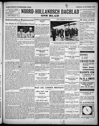 Noord-Hollandsch Dagblad : ons blad 1932-10-14