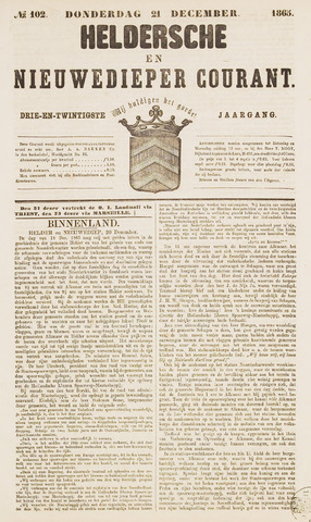 Heldersche en Nieuwedieper Courant 1865-12-21