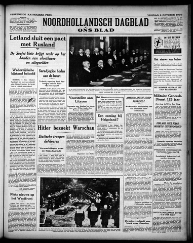 Noord-Hollandsch Dagblad : ons blad 1939-10-06