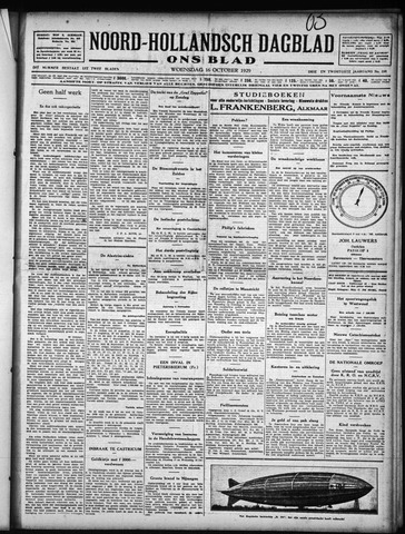 Noord-Hollandsch Dagblad : ons blad 1929-10-16