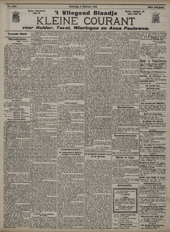 Vliegend blaadje : nieuws- en advertentiebode voor Den Helder 1908-02-08