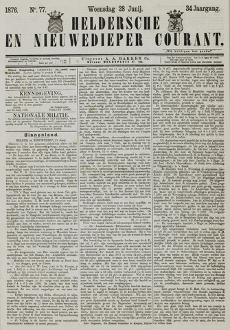 Heldersche en Nieuwedieper Courant 1876-06-28