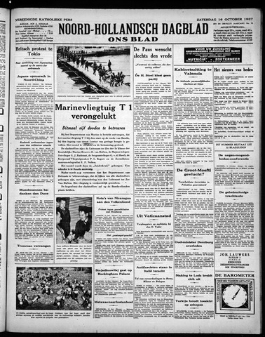 Noord-Hollandsch Dagblad : ons blad 1937-10-16