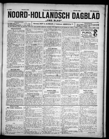 Noord-Hollandsch Dagblad : ons blad 1924-11-26