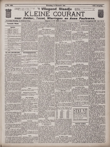 Vliegend blaadje : nieuws- en advertentiebode voor Den Helder 1913-11-19