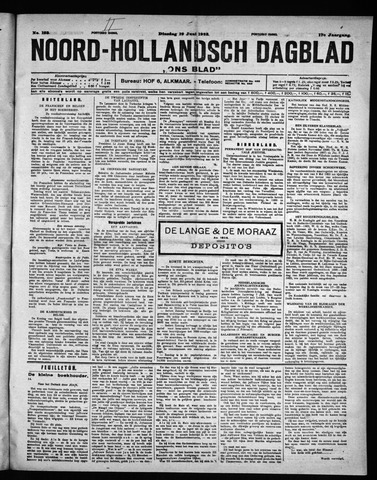 Noord-Hollandsch Dagblad : ons blad 1923-06-19