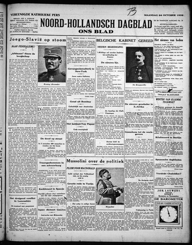 Noord-Hollandsch Dagblad : ons blad 1932-10-24