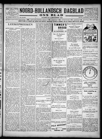 Noord-Hollandsch Dagblad : ons blad 1930-09-06