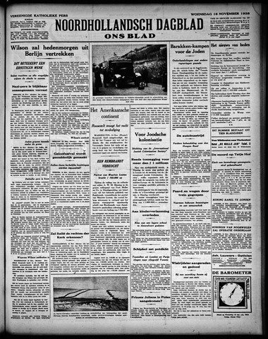 Noord-Hollandsch Dagblad : ons blad 1938-11-16