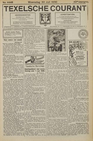 Texelsche Courant 1930-07-30
