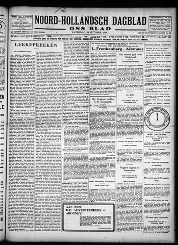 Noord-Hollandsch Dagblad : ons blad 1930-10-18