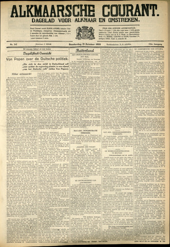 Alkmaarsche Courant 1932-10-13
