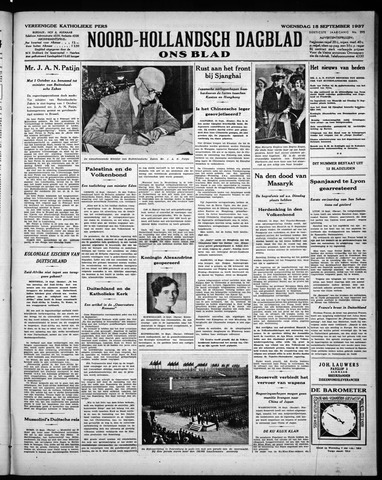 Noord-Hollandsch Dagblad : ons blad 1937-09-15