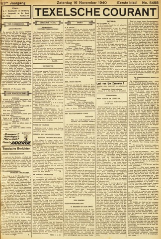 Texelsche Courant 1940-11-16
