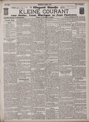 Vliegend blaadje : nieuws- en advertentiebode voor Den Helder 1913-03-29