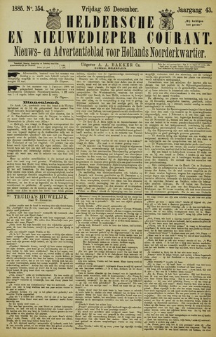Heldersche en Nieuwedieper Courant 1885-12-25