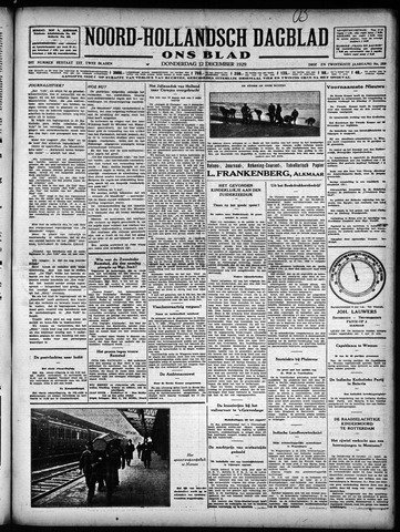 Noord-Hollandsch Dagblad : ons blad 1929-12-12