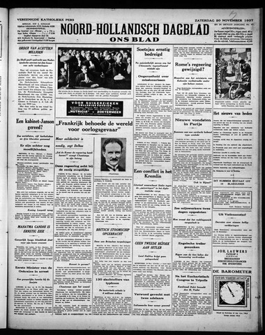 Noord-Hollandsch Dagblad : ons blad 1937-11-20