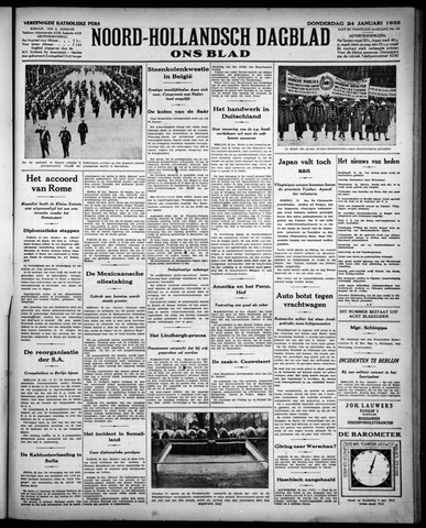 Noord-Hollandsch Dagblad : ons blad 1935-01-24