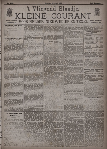 Vliegend blaadje : nieuws- en advertentiebode voor Den Helder 1893-04-22